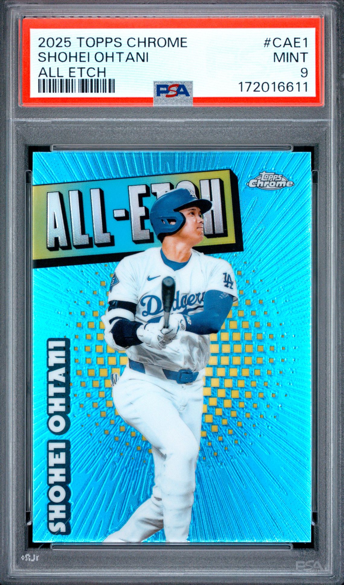 2025 Topps Chrome All Etch Shohei Ohtani #Cae1 Mint 9 front