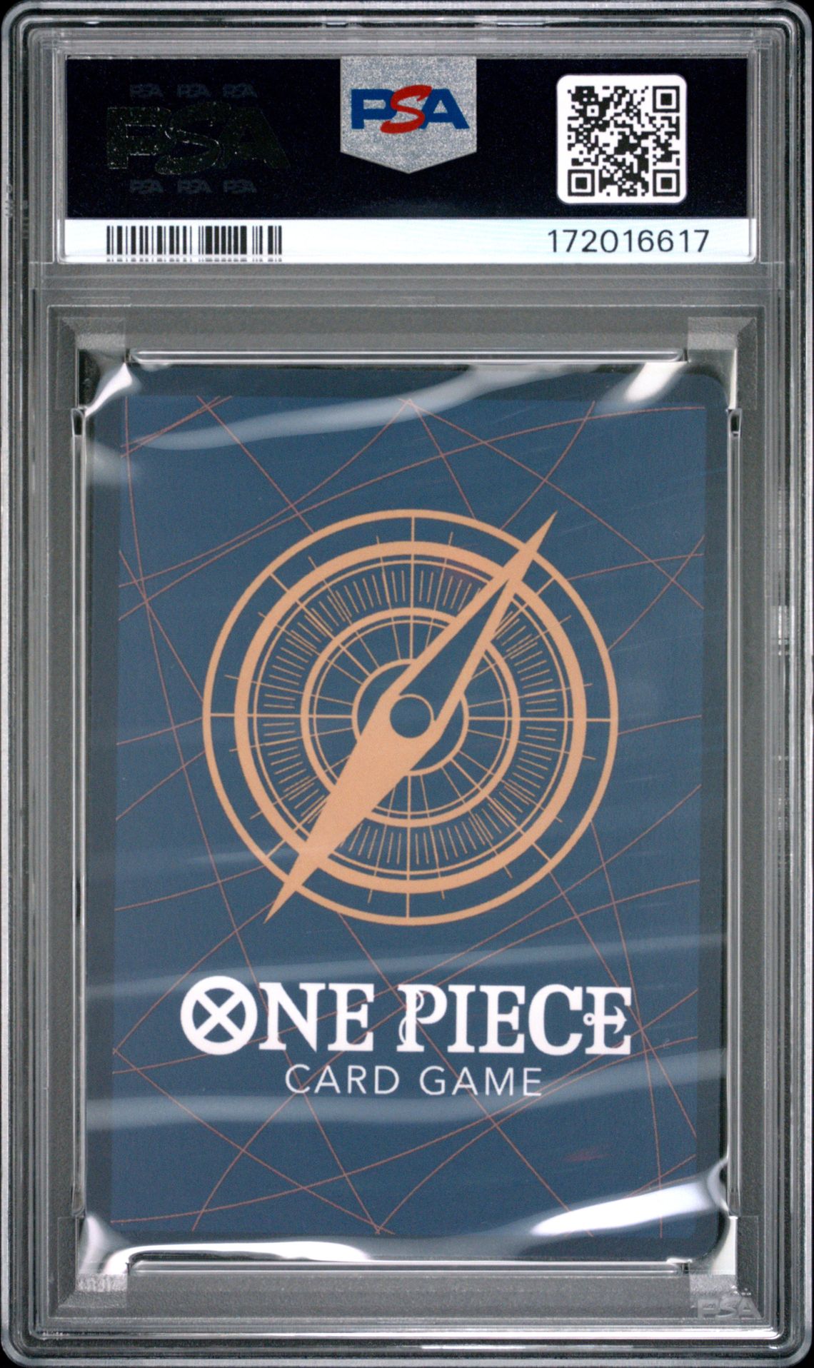 2025 One Piece Op13-Carrying On His Will Divine Departure #076 (Alternate Art) Gem Mt 10 back view - PSA certificate #172016617