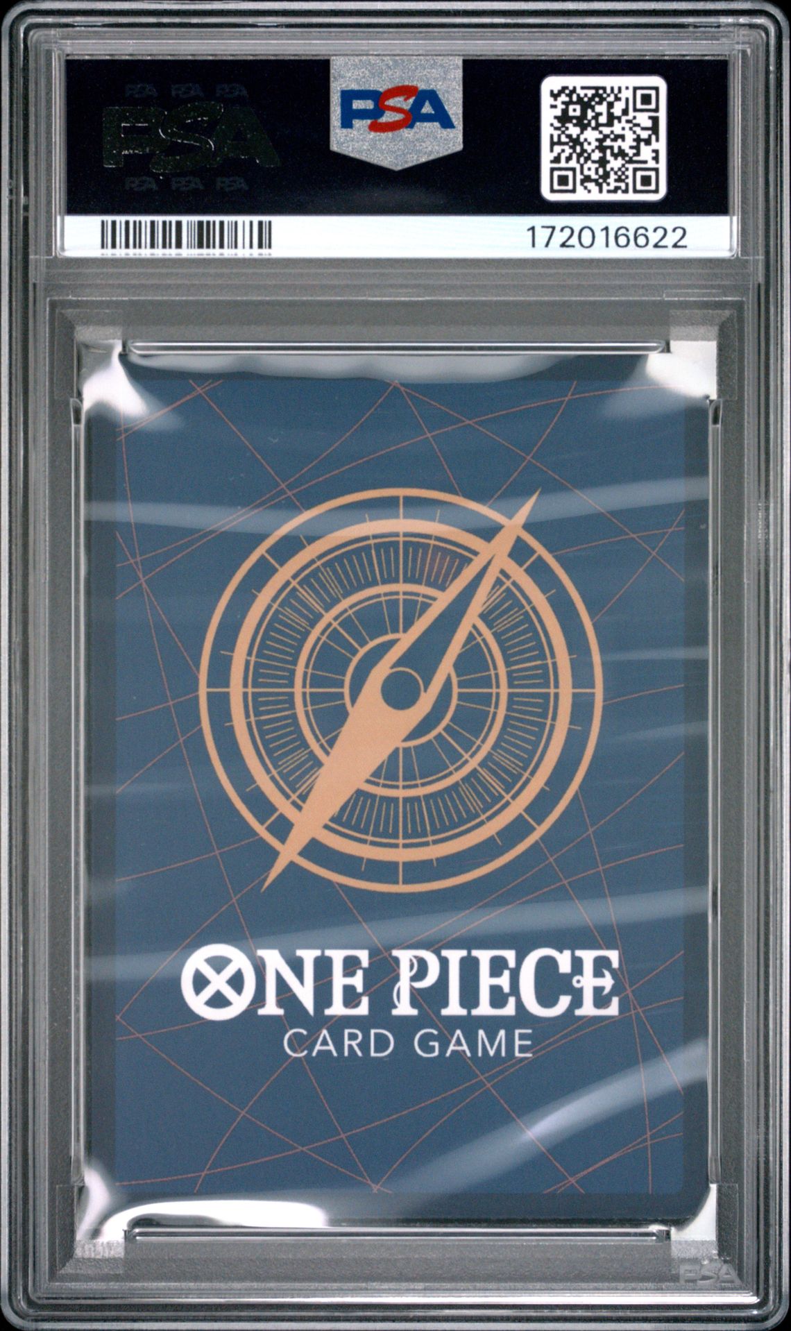 2025 One Piece Op11-A Fist Of Divine Speed Gear Two #080 (Alternate Art) Gem Mt 10 back view - PSA certificate #172016622