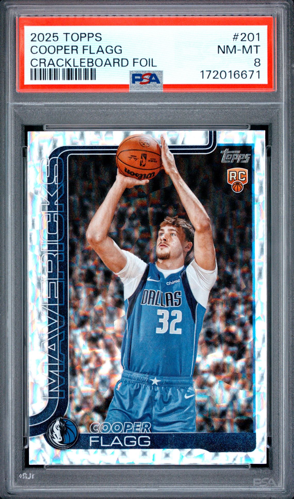 2025 Topps Cooper Flagg #201 (Crackleboard Foil) Nm-Mt 8 front