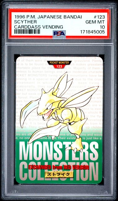 Scyther card PSA 10, cert 171845005