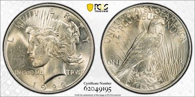 1922 $1 MS62