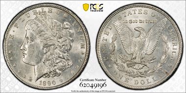 1890 $1 AU58