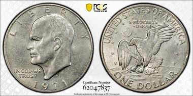 1971-S $1 Silver AU58