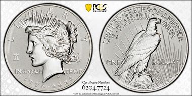 2026-P $1 Peace Dollar Rev PR w/ Liberty Bell 250 Privy First Strike PR69