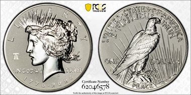 2026-P $1 Peace Dollar Rev PR w/ Liberty Bell 250 Privy First Strike PR69