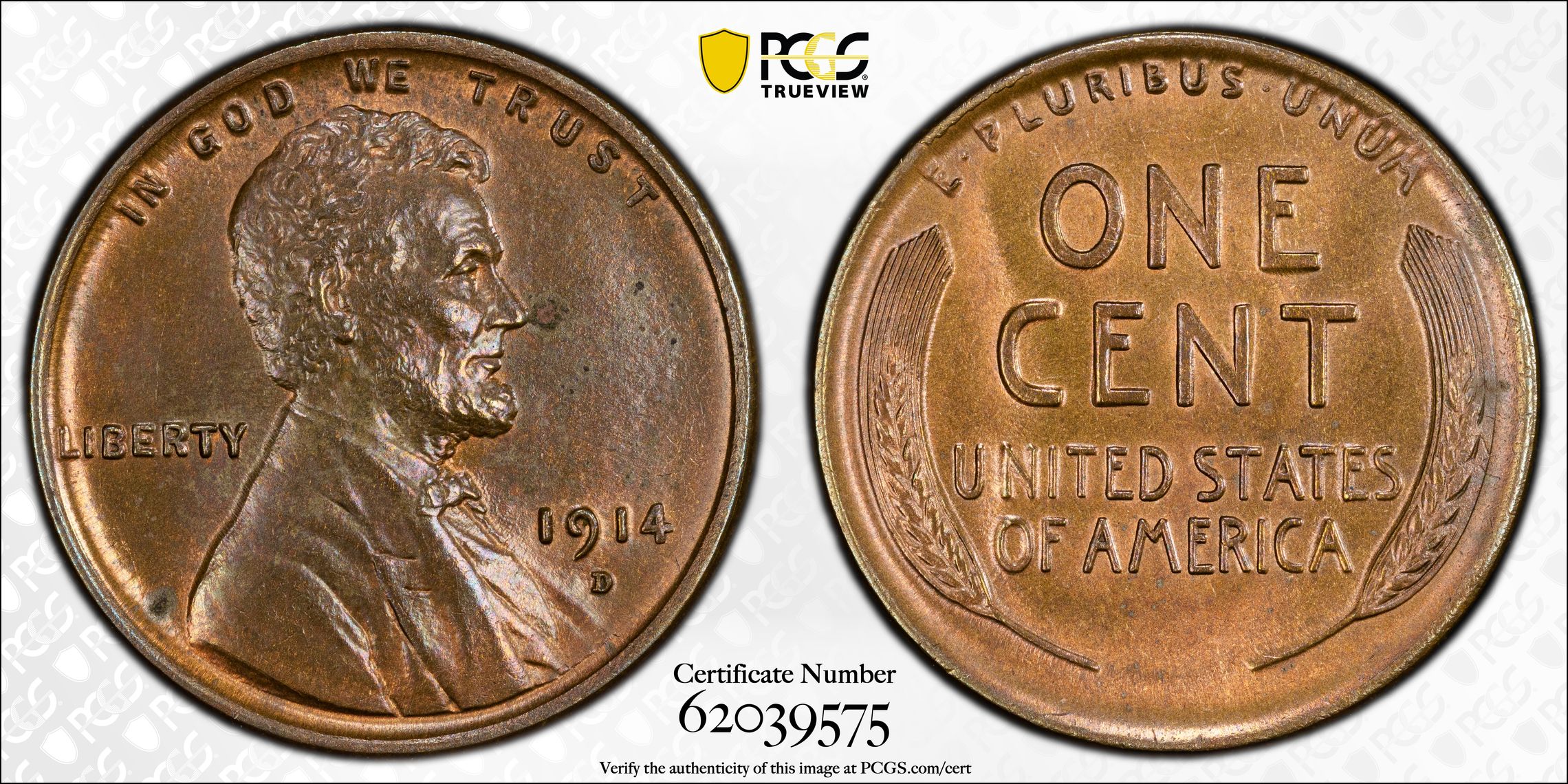 thumbnail for: 1914-D 1c MS BN