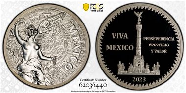 2023 Medal Viva Mexico 2oz Ag Rev PR PR69DCAM