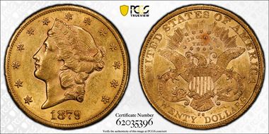 1879-CC $20 AU58