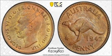 1943 Y. (p) 1D MS63BN
