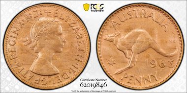 1963 Y. (p) 1D MS64RB