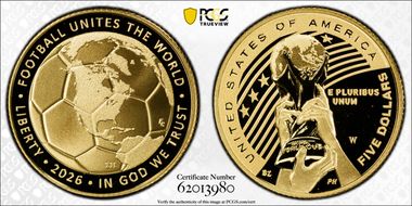 2026-W $5 FIFA World Cup Au First Strike PR69DCAM