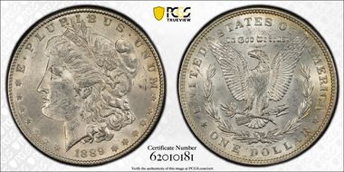1889 $1 MS62