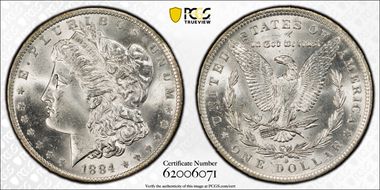 1884-O $1 MS64