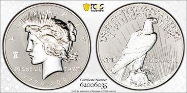 2026-P $1 Peace Dollar Rev PR w/ Liberty Bell 250 Privy First Strike PR69