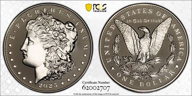 2025-S $1 Morgan Dollar Rev PR Two-Coin Reverse Proof Set PR70