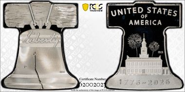2026-P $125 Freedom Ringing Liberty Bell Au First Strike PR69DCAM