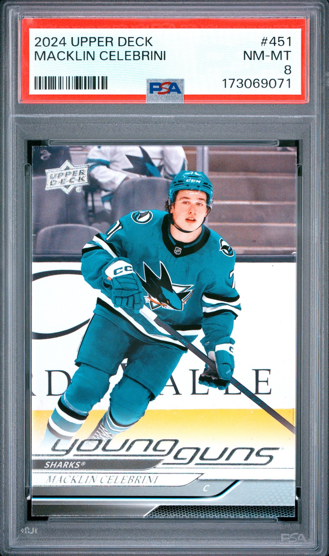 2024 Upper Deck Macklin Celebrini #451 Nm-Mt 8 front