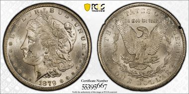 1879-CC $1 VAM 3, Capped Die GSA Hoard MS64