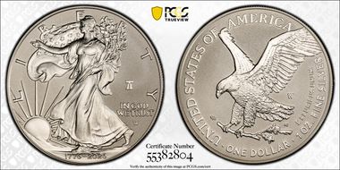 2026-W $1 Enhanced Silver Eagle w/ Liberty Bell 250 Privy First Strike SP69