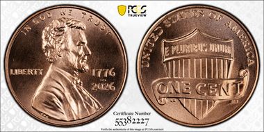 2026 1C 1776-2026 MS68RD