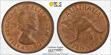 1964 Y. (p) 1D MS63BN