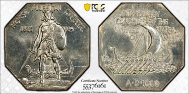 1925 AR Medal Norse American, Thick MS62