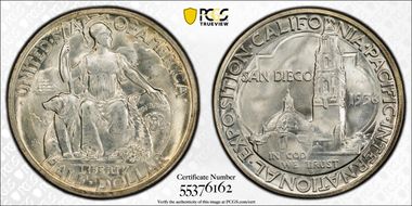 1936-D 50C San Diego MS66