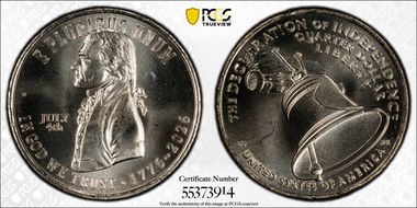 2026 25C Declaration of Independence w/ July 4th Privy - Early Find MS66