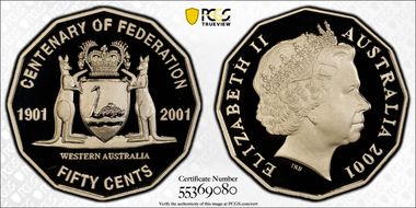 2001 50C Western Australia PR70DCAM