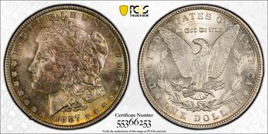 1887 $1 MS64