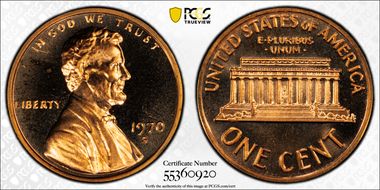 1970-S 1C Large Date PR67RD