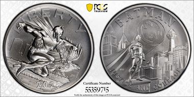 2025 Medal DC Comics - Batman 2 1/2oz Ag MS70