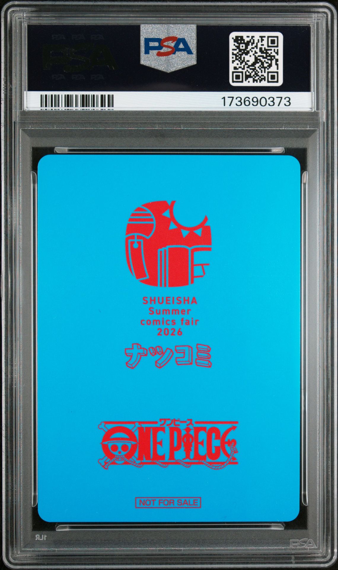 2026 Shueisha Summer Comics Fair Natsucomi 2026 Meta-Kira Cards One Piece Gem Mt 10 back view - PSA certificate #173690373