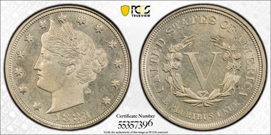 1883 5C No CENTS N1