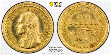1903 G$1 LA Purchase, Jefferson N1