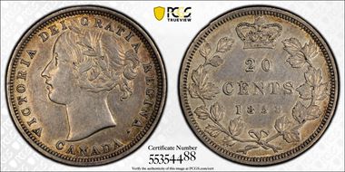 1858 20C Coinage ↑↓ XF45