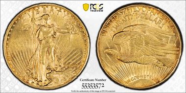 1909-S $20 AU58