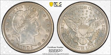 1905 25C MS62