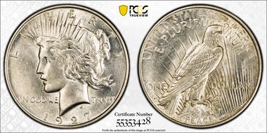 1927-D $1 AU55