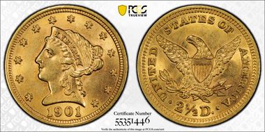 1901 $2.50 MS63