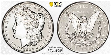 2024-S $1 Morgan Dollar Rev PR Two-Coin Reverse Proof Set PR69