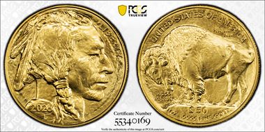 2025 $50 American Buffalo .9999 Fine Gold MS69