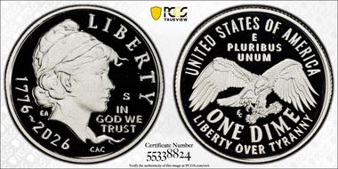 2026-S 10C Emerging Liberty Ag PR70DCAM