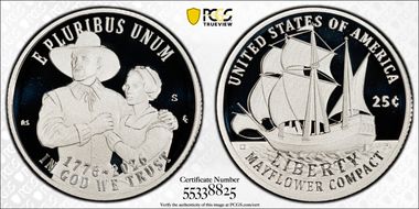 2026-S 25C Mayflower Compact Ag PR70DCAM