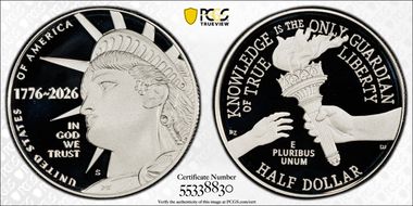 2026-S 50C Enduring Liberty Ag PR70DCAM