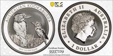 2017-P $1 Kookaburra Ag MS69