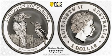 2017-P $1 Kookaburra Ag MS69