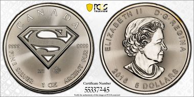 2016 $5 Superman MS66