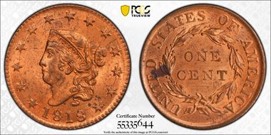 1818 1C MS63+ RD